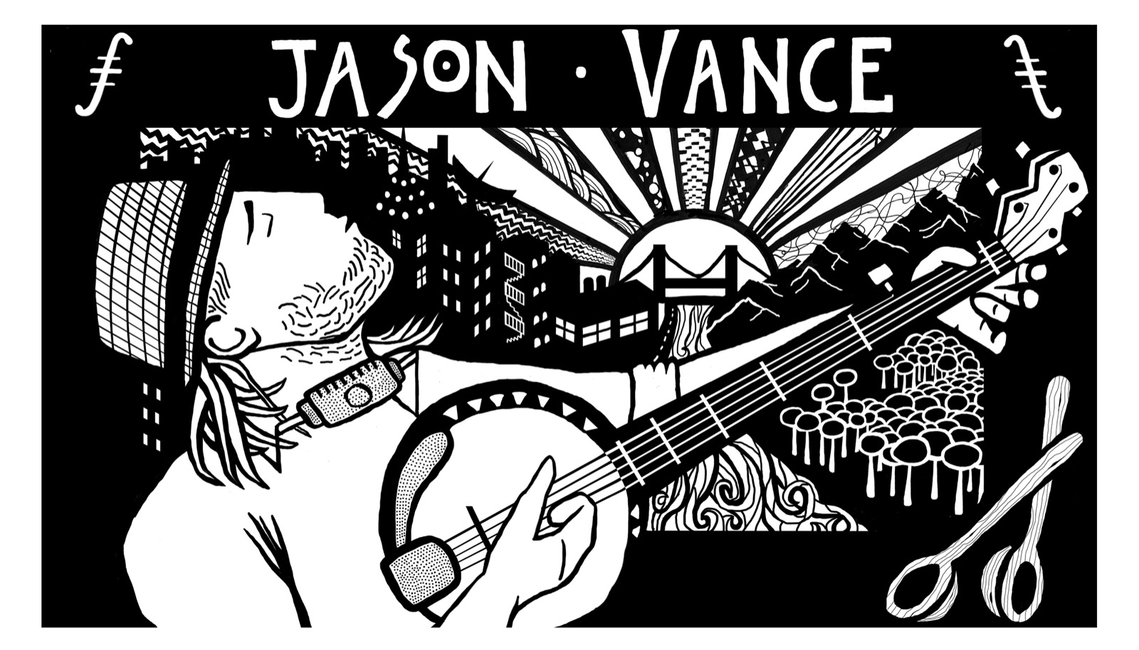 Jason Vance performing with banjo